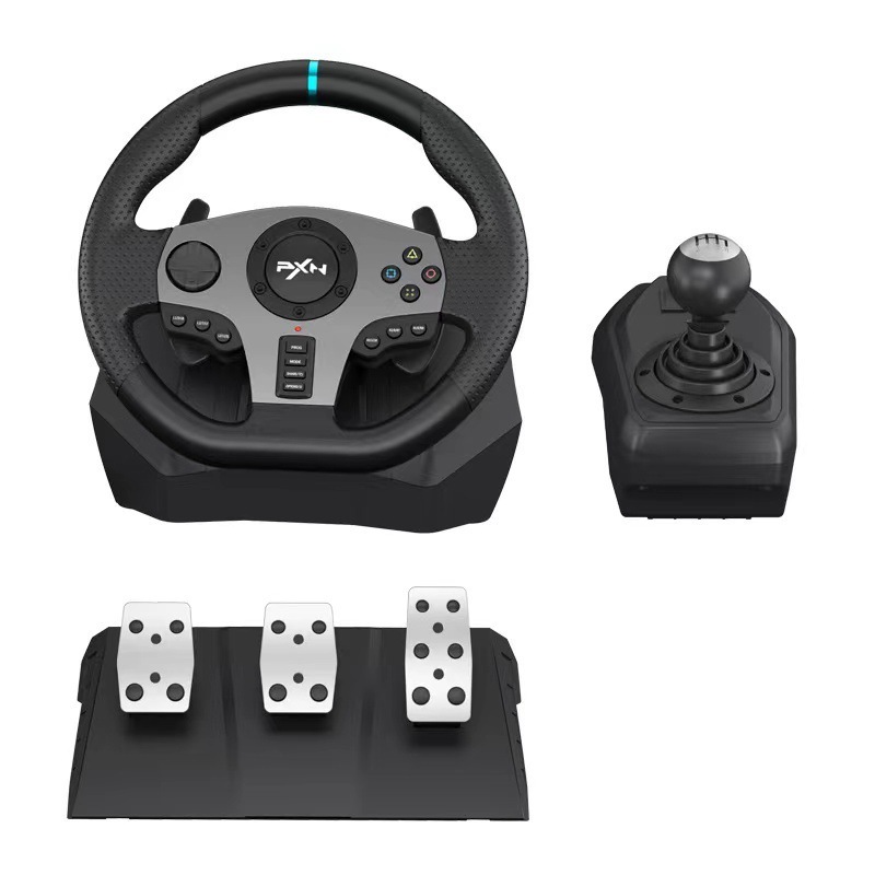 PXN-V9 900 Racing Game Steering Wheel For PC PS3 PS4 Xboxes One Switch Turntable Steering Wheel