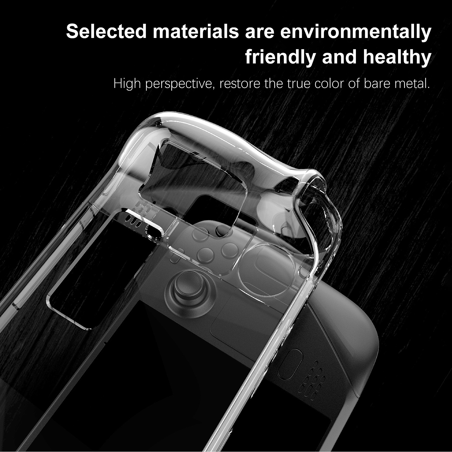 GP-806 Transparent Protective Cover Shell For Steam Deck Game Console Plastic Clear Crystal Case Protector