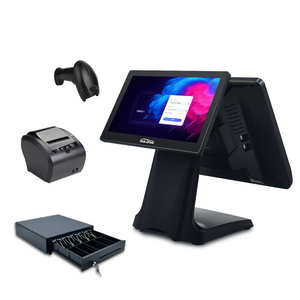 J1900 I3 I5 J4125 J6412 windows android 15.6 inch touch all in one pos terminal cash register