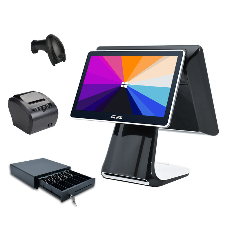 POS Machine Fiscal Cash Register AIO True Flat Touch Monitor POS Terminal