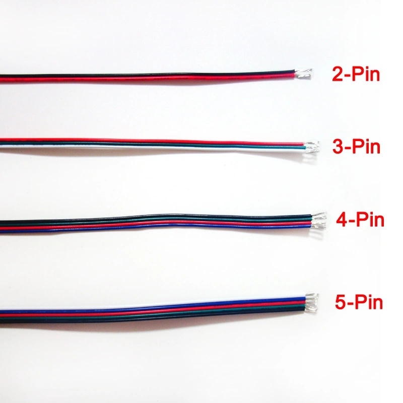 2468 22 awg 20 awg 18 awg 2 3 4 5 core pin  flat electric wire cable for led strip