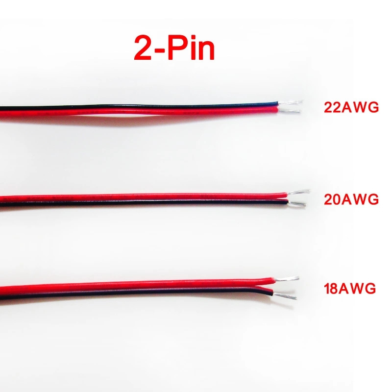 2468 22 awg 20 awg 18 awg 2 3 4 5 core pin  flat electric wire cable for led strip