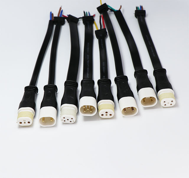 IP67 waterproof Flat Electrical Cable 12V LED Strip Quick plug Connector