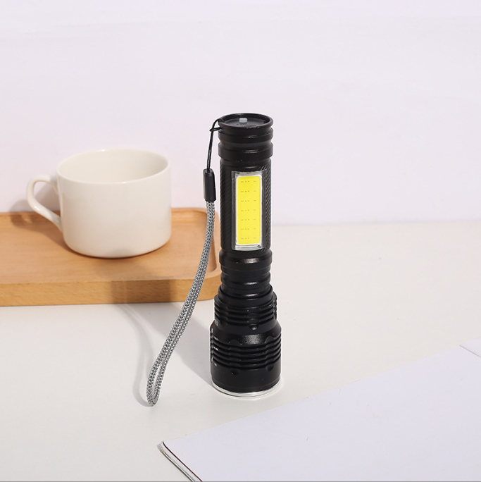 Helius P50 Waterproof LED Flashlight Strong Light USB Rechargeable with Long Shot Multi-Function Focus COB Outdoor Garden Use