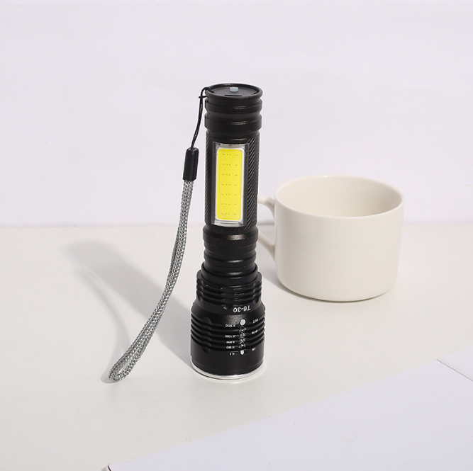 Helius P50 Waterproof LED Flashlight Strong Light USB Rechargeable with Long Shot Multi-Function Focus COB Outdoor Garden Use