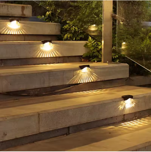 Outdoor Solar Garden Lights Waterproof Ground Stair and Landscape Aisle LED Walkway Light for Paths and Gardens