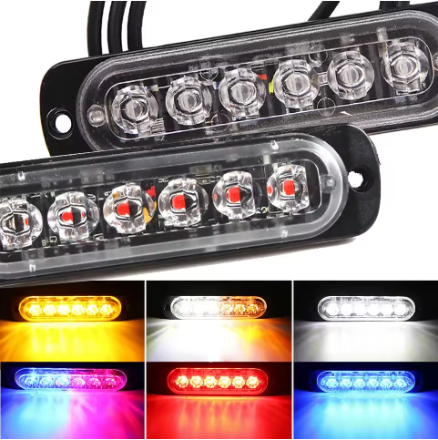 Professional 18-Mode Flash Emergency Warning Light Auto Car Truck SUV Motorcycle Side Lighting 12V-24V Bright Light