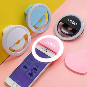 mobile phone accessories portable LED ring mini fill light selfie flash ring light for phone live streaming video USB