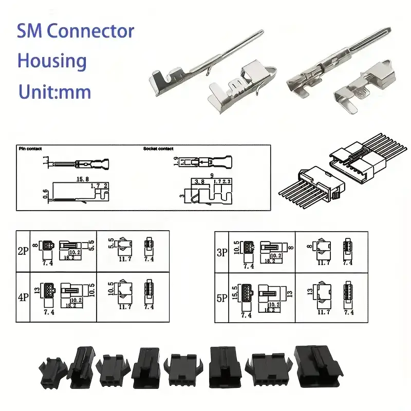 310PCS  Wire Jumper Pin Header Connector Housing Kit Male Crimp Pins+Female Pin Connector Terminal Pitch With Box