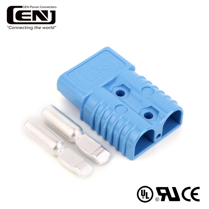 Portable 175A high current flat wiping contact 2 pin power crimping electric battery Anderson-style connector