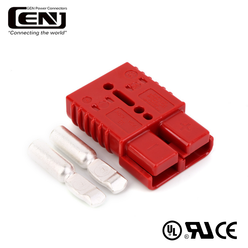 Portable 175A high current flat wiping contact 2 pin power crimping electric battery Anderson-style connector