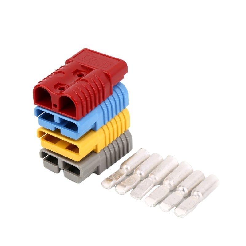 Portable 175A high current flat wiping contact 2 pin power crimping electric battery Anderson-style connector