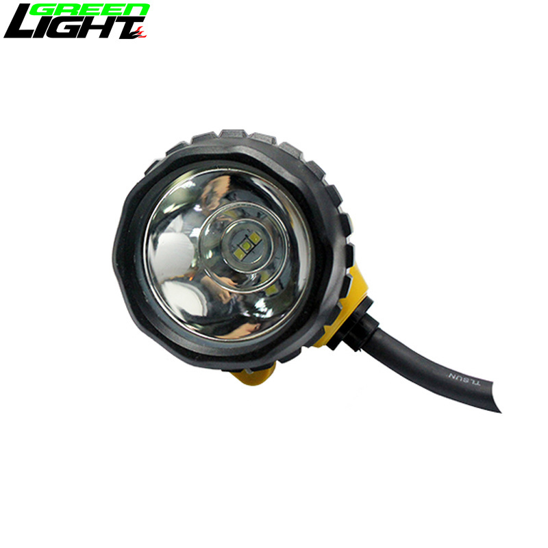 25000 Lux HIGH BEAM Safety Underground Mining Cap Lamp with Cable Flashlight and SOS function