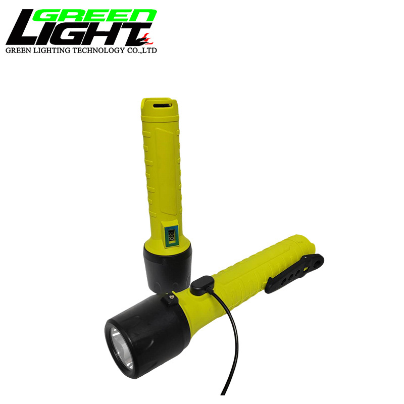 480 Lum Waterproof IP 68 Nylon LED Explosion Proof Flashlight 3.2Ah USB Rechargeable led torch flashlight With SOS Function