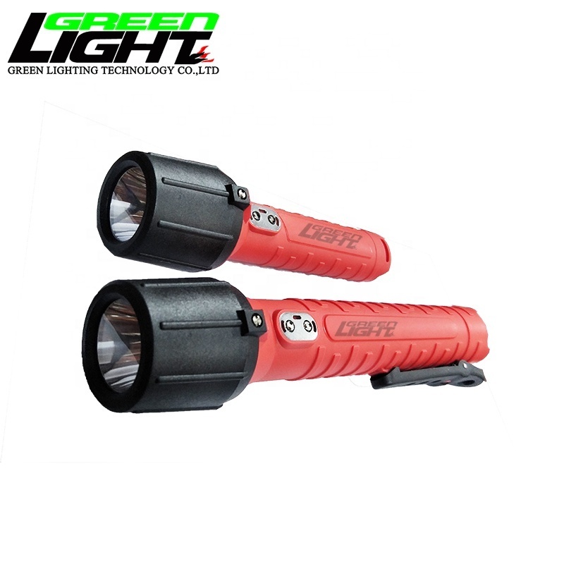 Intrinsically Safe Led Torch 6.4Ah 18650 Batteries Impact resistance Explosion Proof Flashlights For Industrial Using