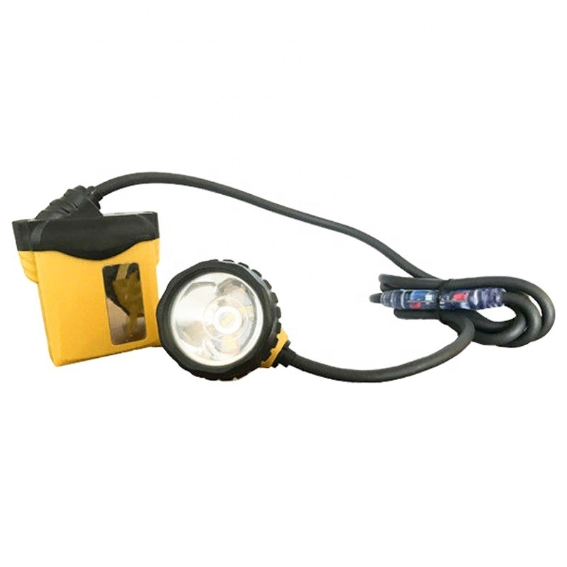 25000 Lux HIGH BEAM Safety Underground Mining Cap Lamp with Cable Flashlight and SOS function