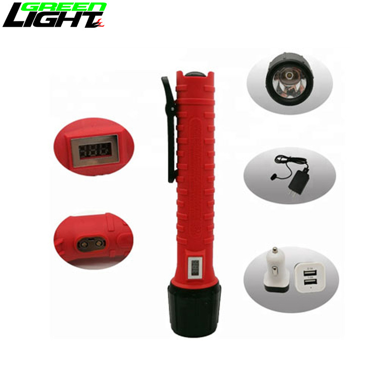 3W 9000lux 2 cells lithium battery safety rated lights bright light torch rechargeable explosion proof portable flash light