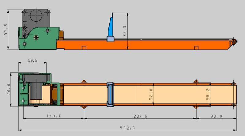 Low or high temperature  Conveyors belt double   track with  Motor  for  frozen ice cream vending machine