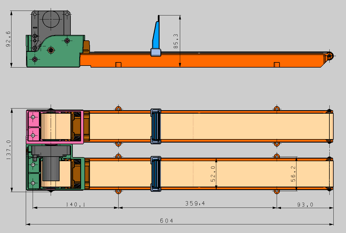 Low or high temperature  Conveyors belt double   track with  Motor  for  frozen ice cream vending machine