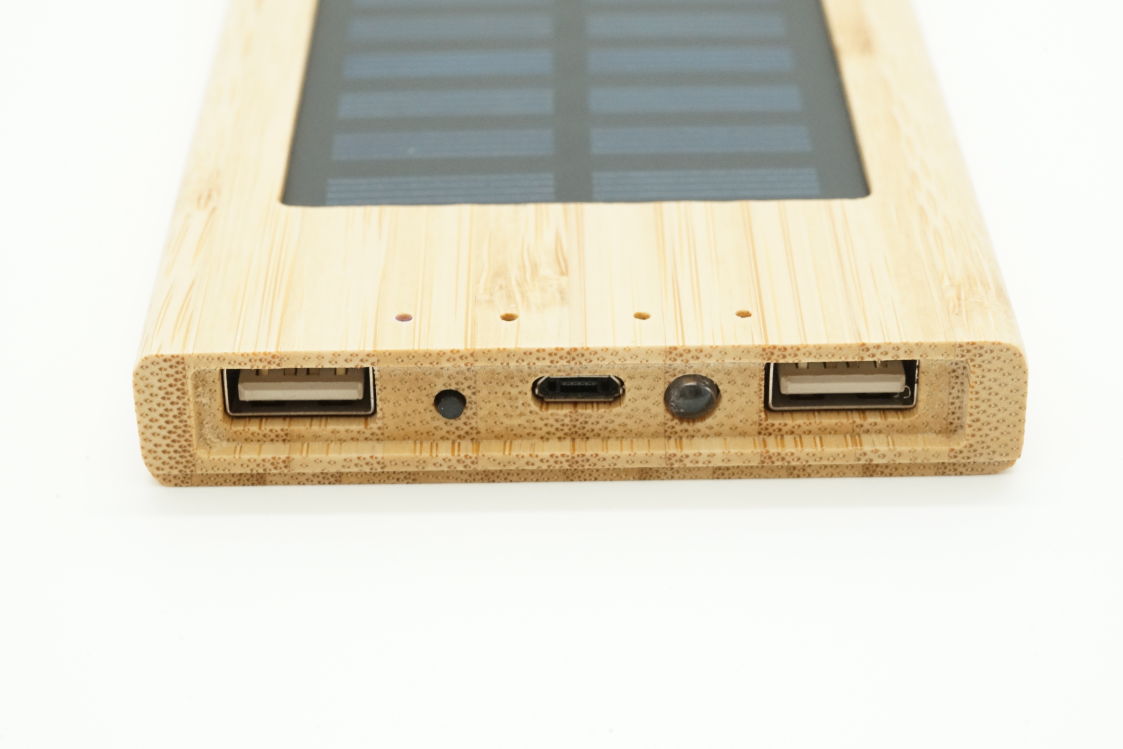 4000mAH solar panel  LED light  bamboo power bank