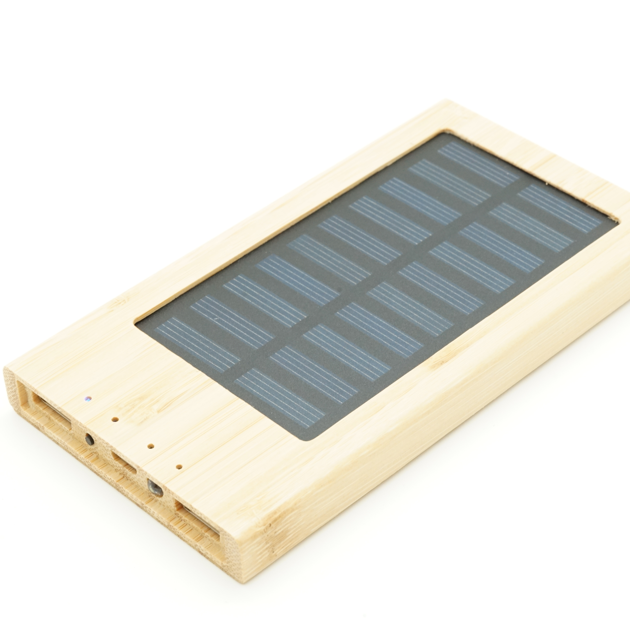 4000mAH solar panel  LED light  bamboo power bank