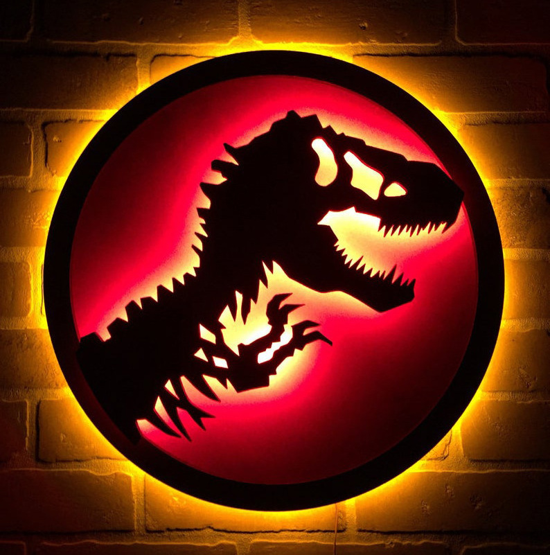 LED Dinosaur Glowing Bedside Light Neon Sign Gaming Room Decor Party Wall Decoration For Bedroom Gamer Night Lights