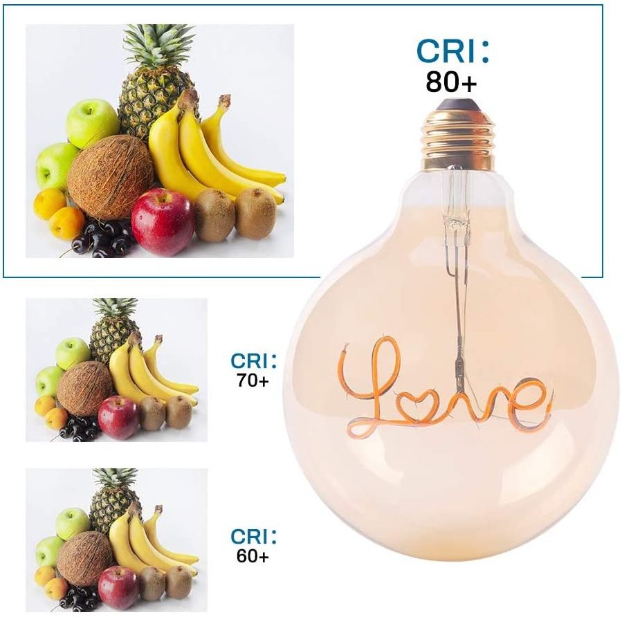 China Factory Decorative G125 E27 E26 B22 4W New Design Love Dream Home Happy Word Letter Decoration Led Filament Bulb