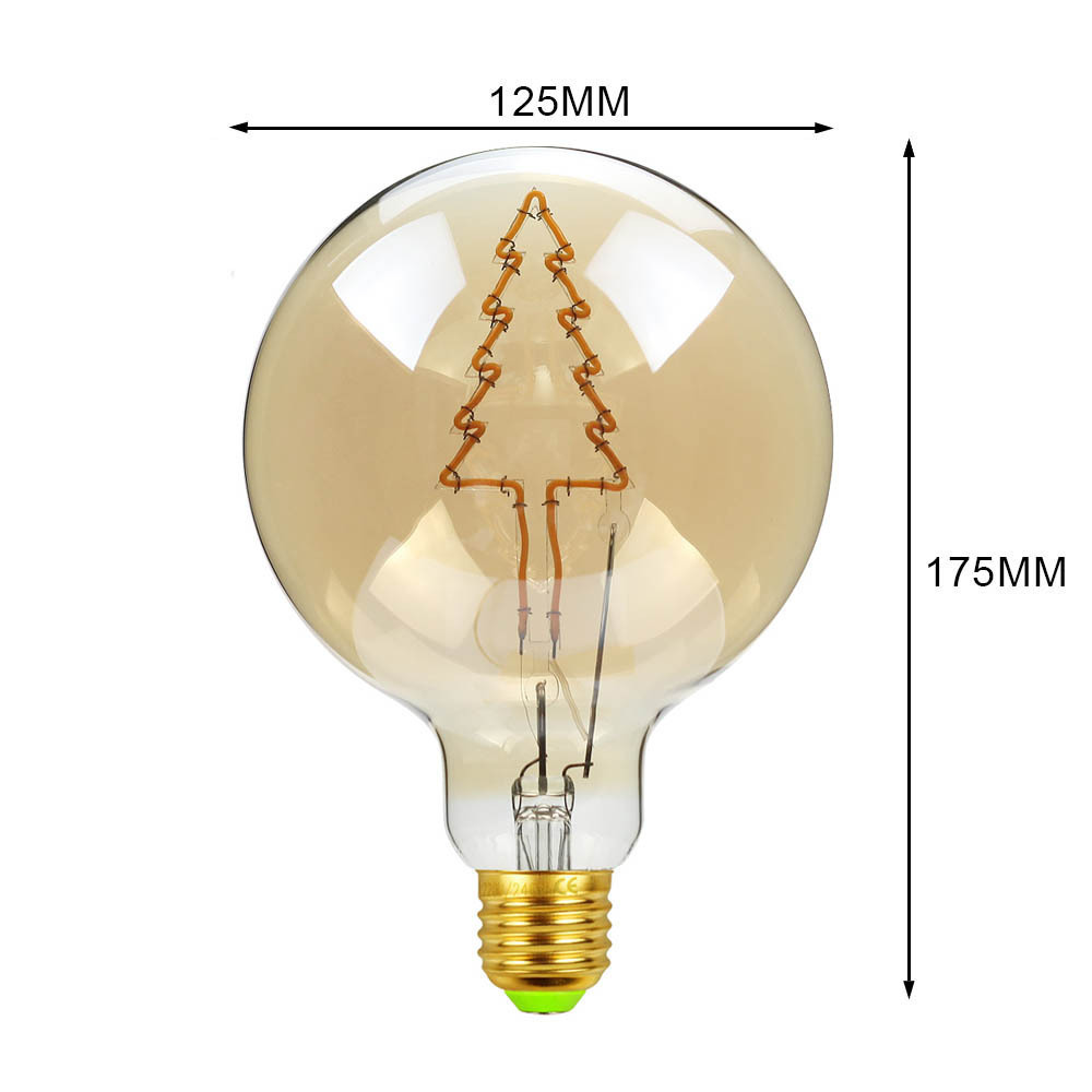 China Factory Decorative G125 E27 E26 B22 4W New Design Love Dream Home Happy Word Letter Decoration Led Filament Bulb