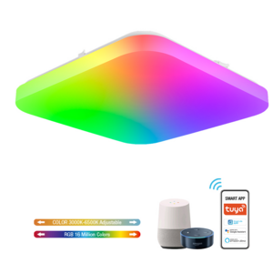 36W Wifi Voice Control RGB White Tuya App Control CCT Color Changeable Smart Led Ceiling Light