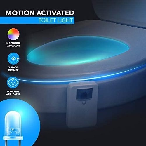 Battery Powered 8 16 Colors Random Switching Motion Sensor Toilet Bowl Night Toilet Light