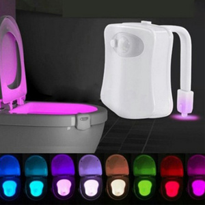 Battery Powered 8 16 Colors Random Switching Motion Sensor Toilet Bowl Night Toilet Light