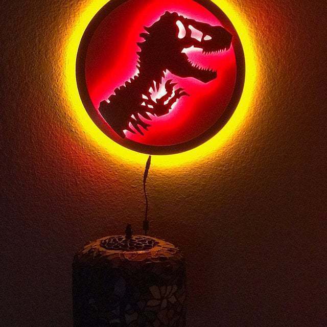 LED Dinosaur Glowing Bedside Light Neon Sign Gaming Room Decor Party Wall Decoration For Bedroom Gamer Night Lights