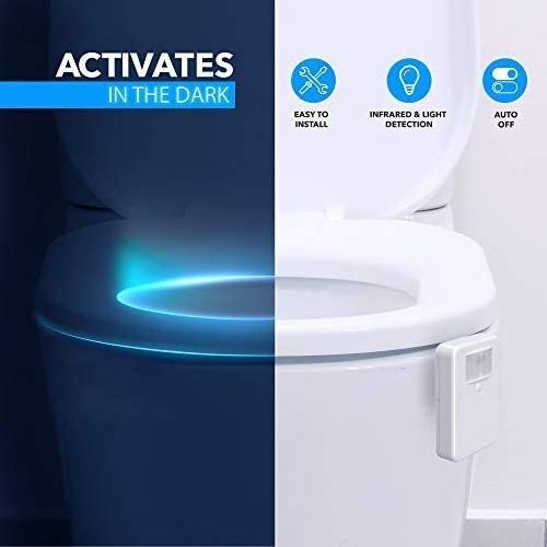 Battery Powered 8 16 Colors Random Switching Motion Sensor Toilet Bowl Night Toilet Light