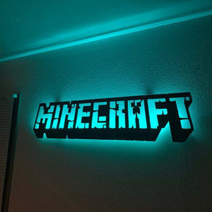 MC Color Changing Game Room Decor Gamepad Cool Party Wall Decoration Neon Sign Gaming LED Light for Bedroom Gamer