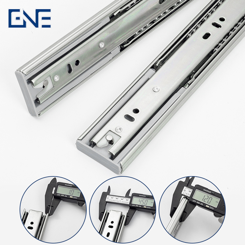 3 fold Full Extension Ball Bearing Drawer Slide Push Open Soft Close Slide Furniture Telescopic Channel Rail Kitchen Modern