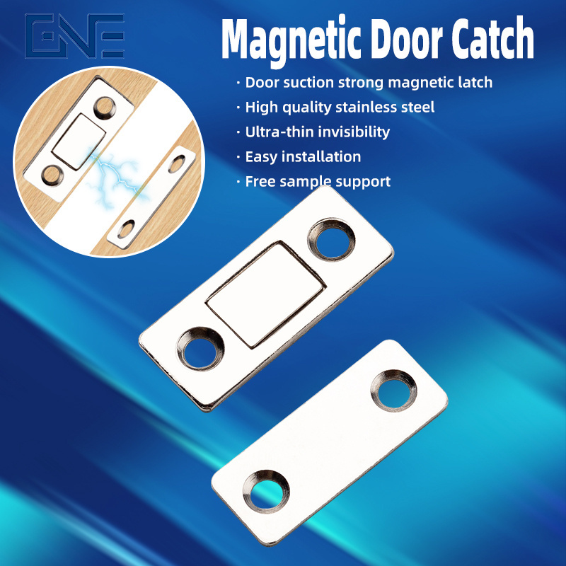 Ultra Thin Door Catch Magnets Drawer Magnet Magnetic Cabinet Latches Hardware for Sliding Door Closer Stainless Steel Modern