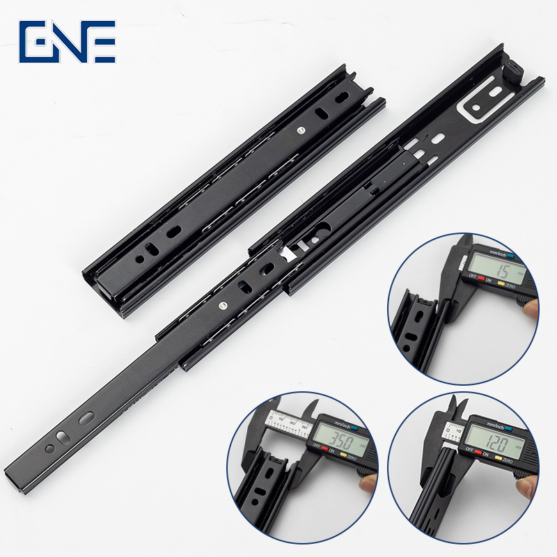 4-24 Inch Full Extension Ball Bearing Buffer Push To Open Rail Telescopic Channel Soft Close Drawer Slides