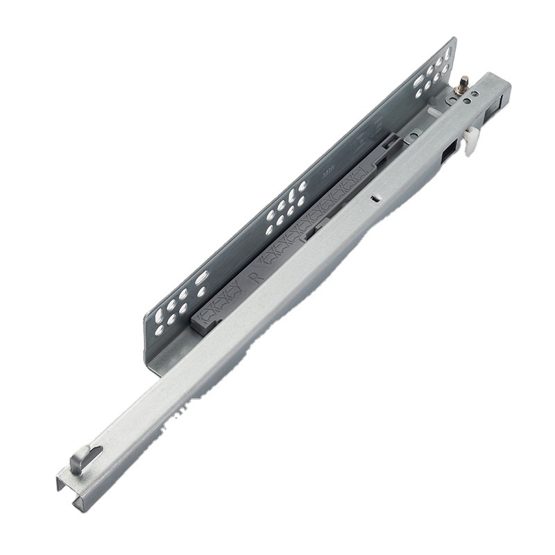 2 Fold Damper Channel Sliders Locking Hidden Telescopic Rails Soft Close Undermount Concealed Drawer Slide