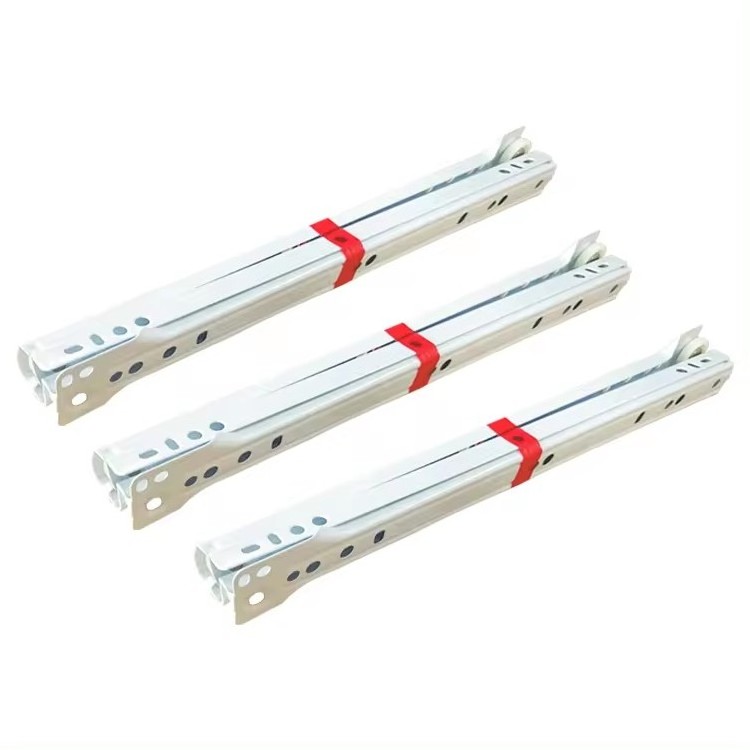 China Factory Powder Coated Nylon Wheel Roller Rails Bottom Mount Roller Drawer Slides