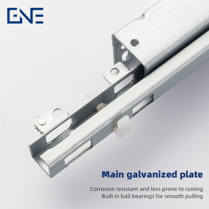 Cabinet Hydraulic Drawer Channel Soft Close Damper Telescopic Rails Push To Open Under Mount Concealed Drawer Slide