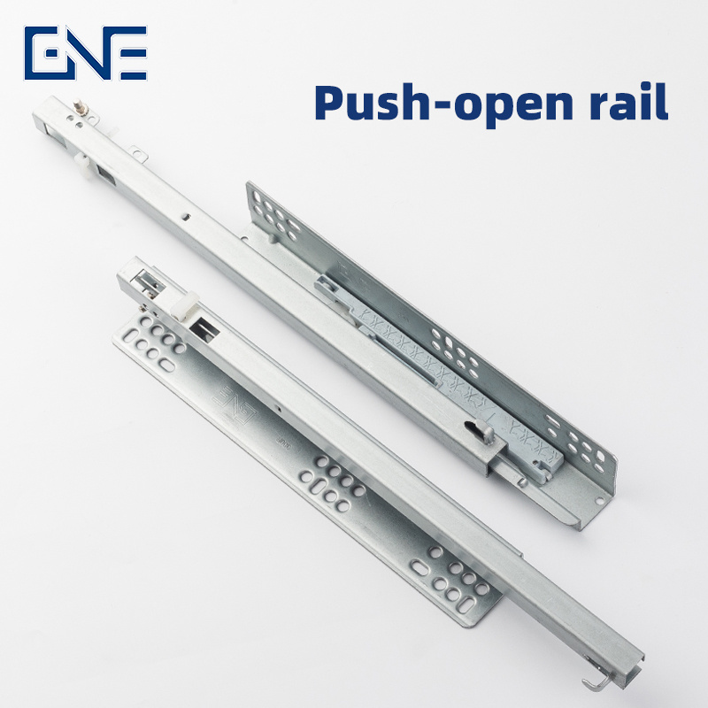 Single Extension telescopic channel Push To Open Undermount Drawer Slide Without handles drawer slides