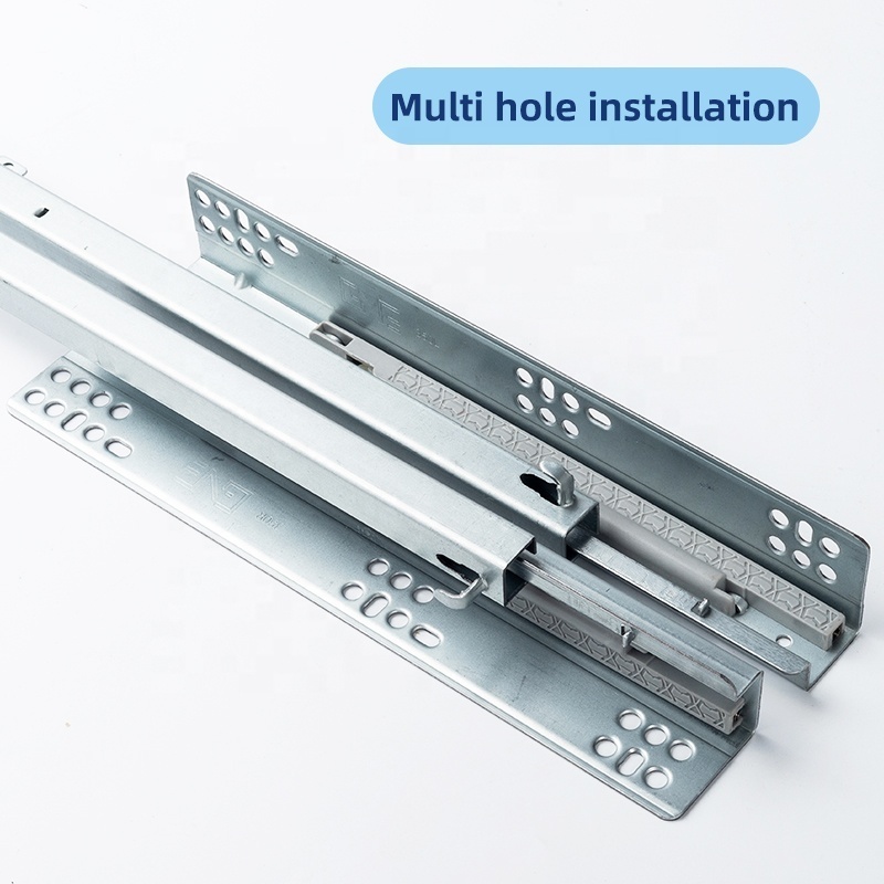 Full Extension Concealed Slide Undermount Drawer Slide with Iron Buckle