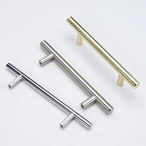 Stainless Steel Door Handles T Bar Drawer Pull Cabinet Hardware Euro Style Bar Handle Pulls