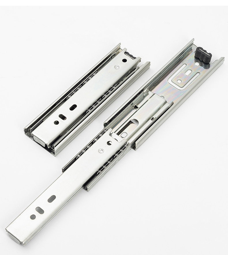 45mm Telescopic Drawer Slide for Furniture Cabinet Hardware Cold Rolled Steel 48 Hours Salt Spray Test