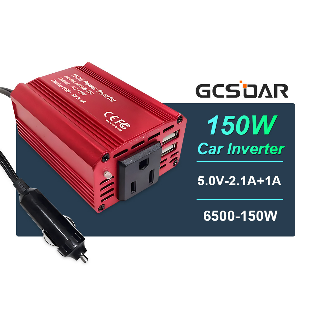 6500-150W(110)  Mini Inverter DC to AC or With 2.1a Double Usb Car Adapter