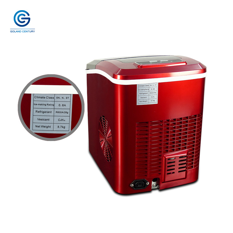 GCSOAR  12v 24v AC/DC Portable Processing Custom Home Small Convenient Ice Machine for Milk Tea Bar Dormitory Mini Ice Machine