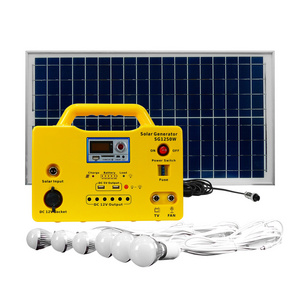 SG1250W Factory Price 50w DC Solar System For Mini House Solar Power System Camp Led Kit Indoor Solar Light Home