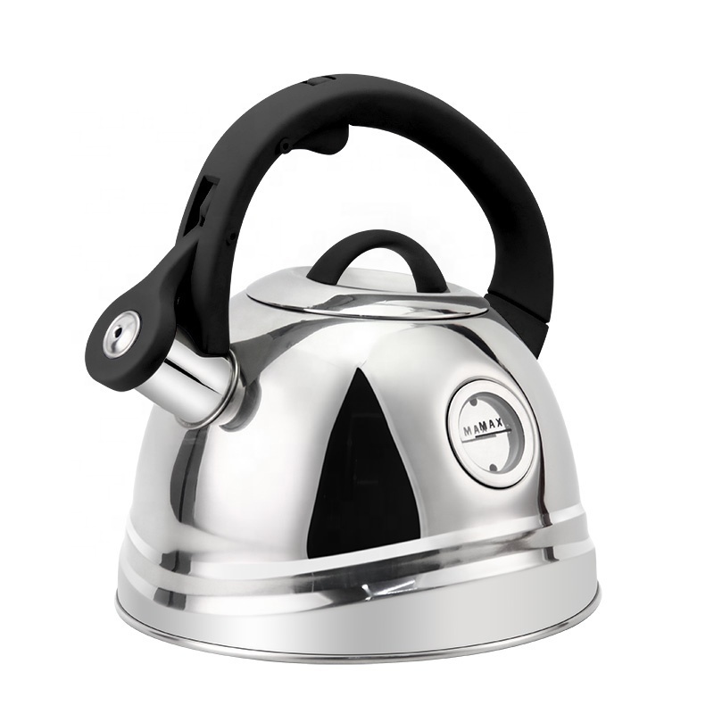 HausRoland New Design 3.0L Stainless Steel Whistling Tea Kettle Stove Top Gas Teapot With Max Water Line