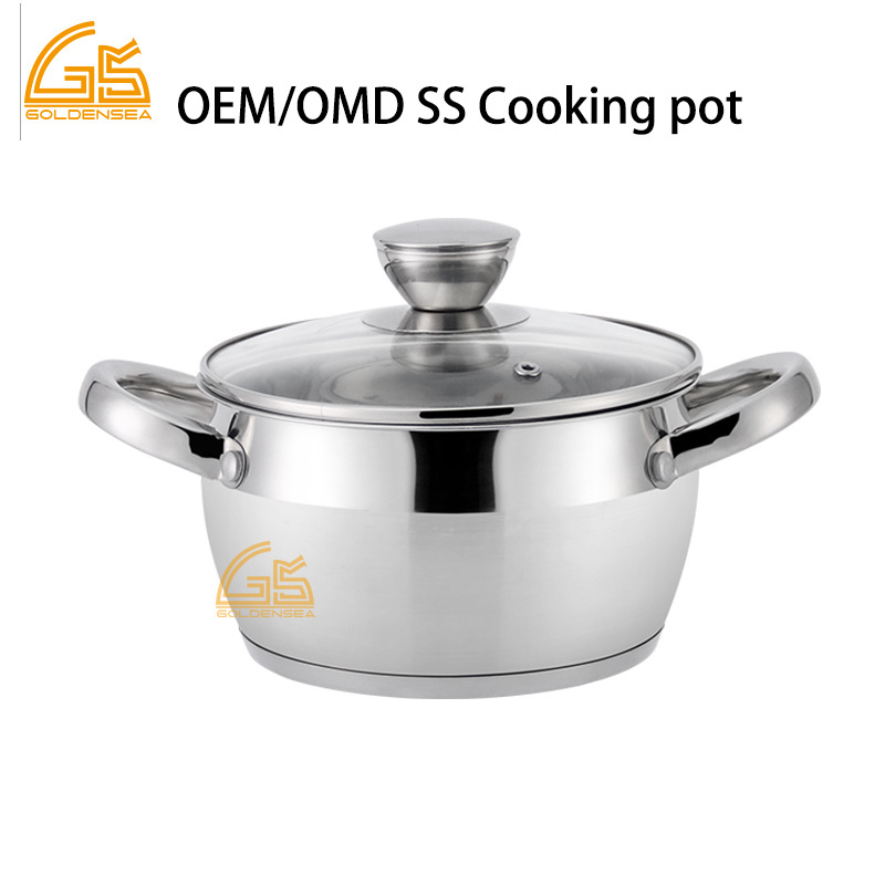 comercial casserole set industrial cook sauce pot customizable personalized heavy lid cooking pots set stainless steel cookware