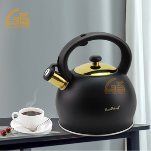 Factory sale nylon handle outdoor campaign double wall teapot kettle 304 201 stainless steel tea whistling water kettle